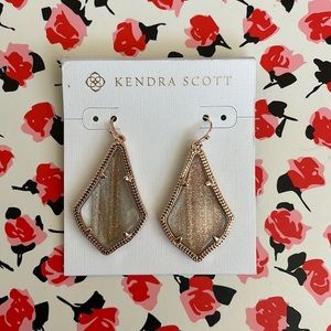 Kendra Scott Rose Gold Alex Earrings in Gold Dusted Glass